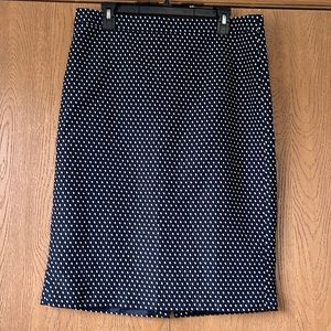 J. Crew No. 2 Pencil Navy with White Polkadots